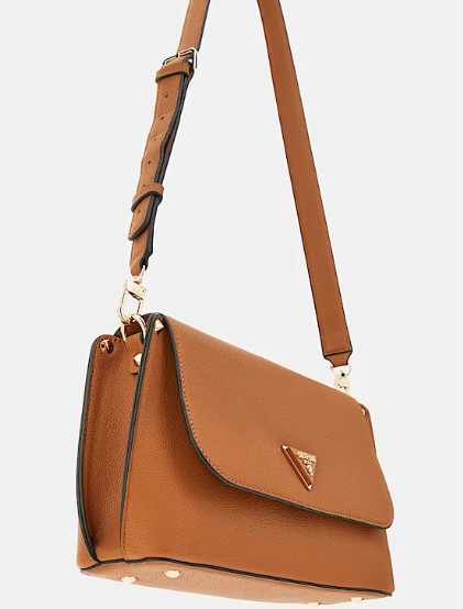 Guess Meridian Flap Crossbody - Cognac