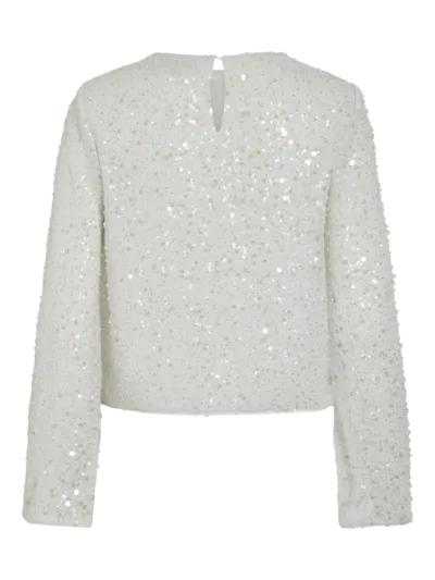 Mana Sequin Top - Cloud Dancer