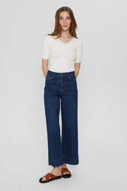 Paris Cropped Jeans - Dark blue