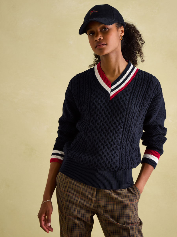 Joules Dawson Cable Knit Jumper - Navy