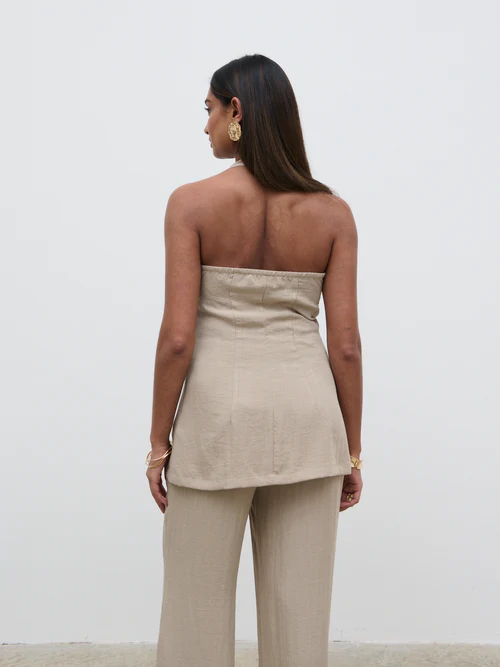 Remy Halterneck Waistcoat - Stone