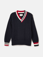 Joules Dawson Cable Knit Jumper - Navy