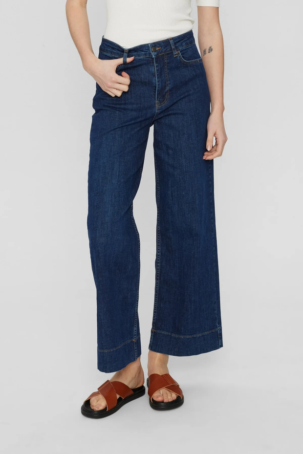 Paris Cropped Jeans - Dark blue