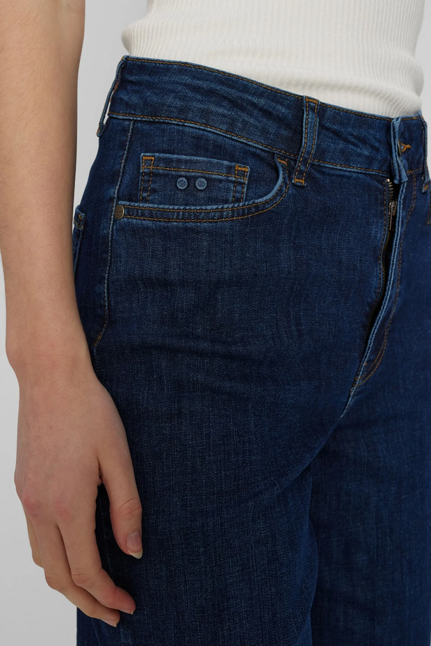 Paris Cropped Jeans - Dark blue