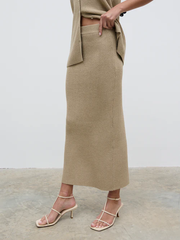 Kourtney Knit Midaxi Skirt - Oatmeal
