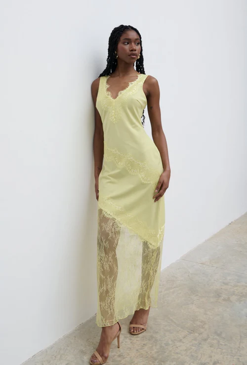 Robin Slip Maxi Dress - Pear Sorbet