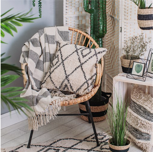 Scan Boho Stripe Blanket Throw